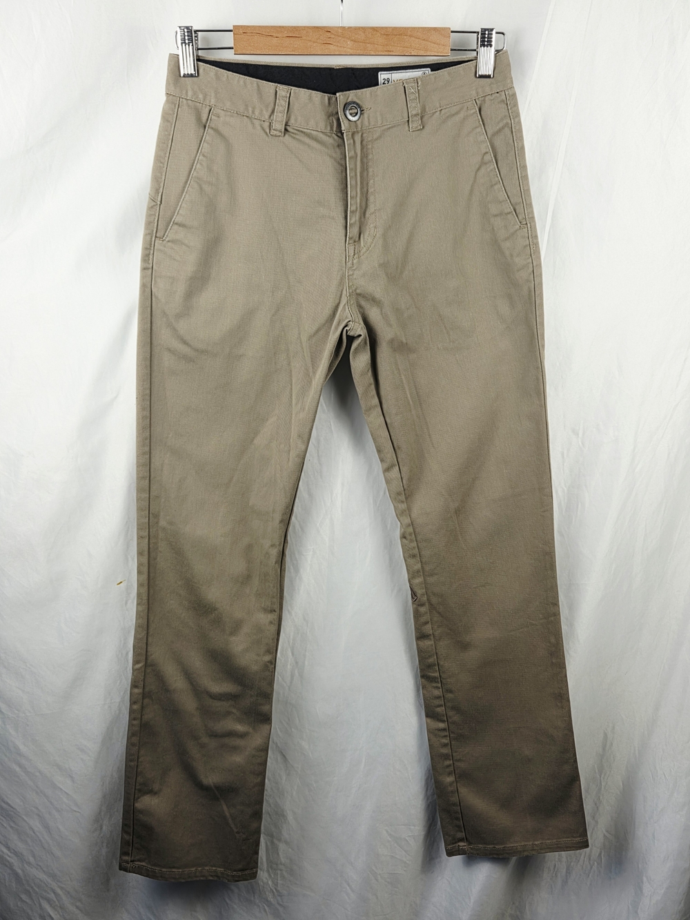 Volcom Boy Straight Chino Khaki Pants Size 29
